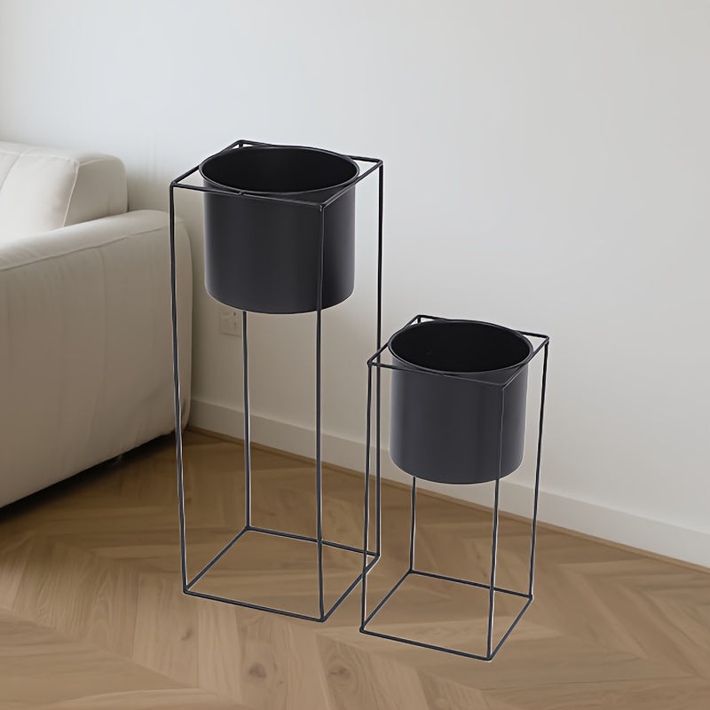 Support à plantes en métal noir | 40 ou 60 cm de hauteur