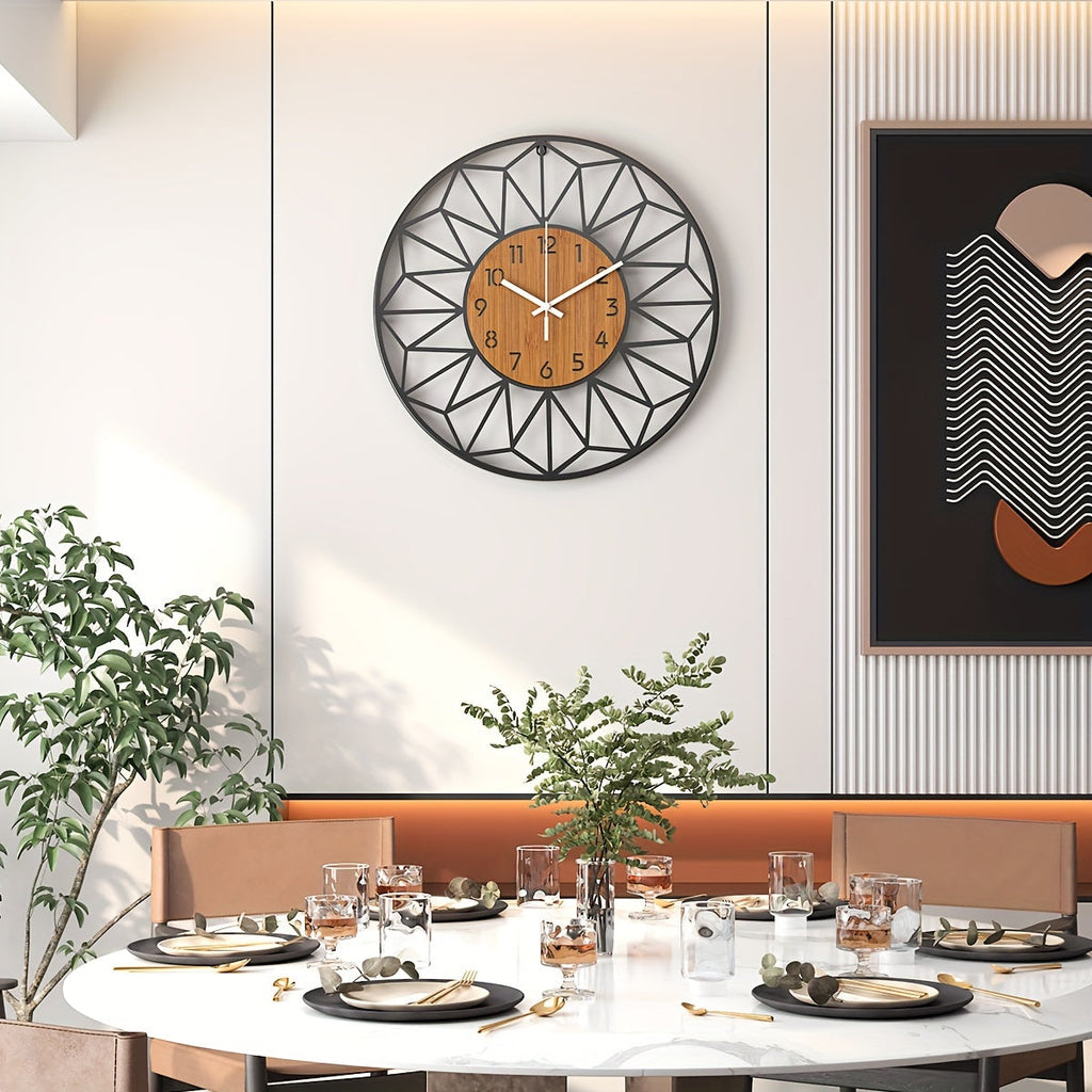 Horloge murale moderne | Cadran effet bois, 3 tailles