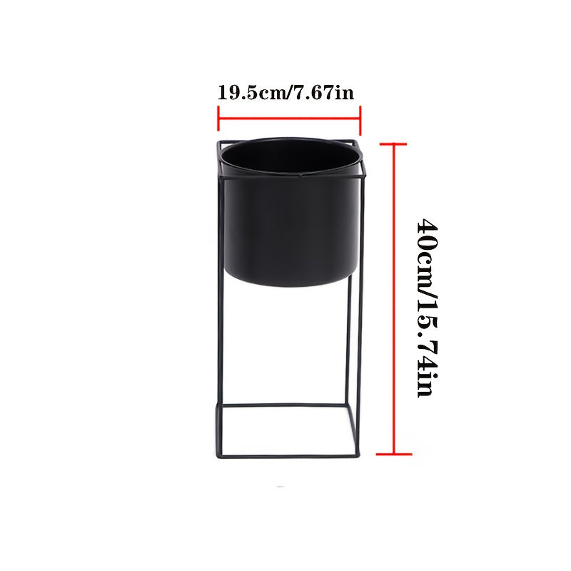 Support à plantes en métal noir | 40 ou 60 cm de hauteur