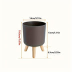 Cache-pot rond sur pieds en bois | 3 tailles, 2 coloris