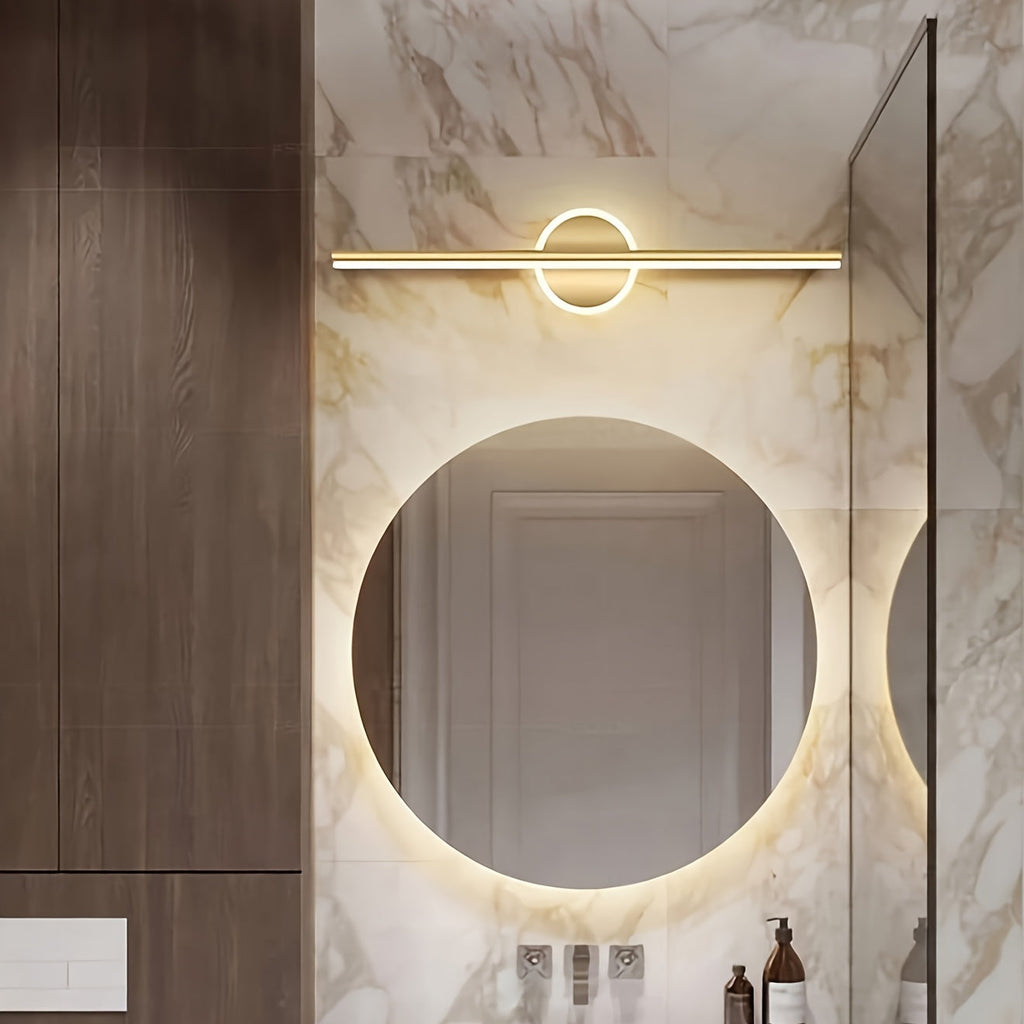 Applique LED pour miroir 60 cm | Barre linéaire noire ou dorée