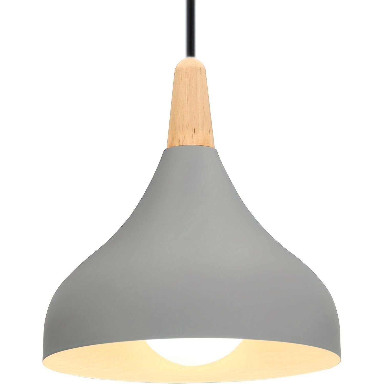 Suspension Goutte moderne | Métal et bois, 9 coloris