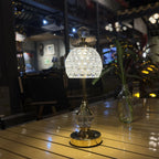 Lampe à poser tactile effet cristal | LED sans fil H 33,5 cm