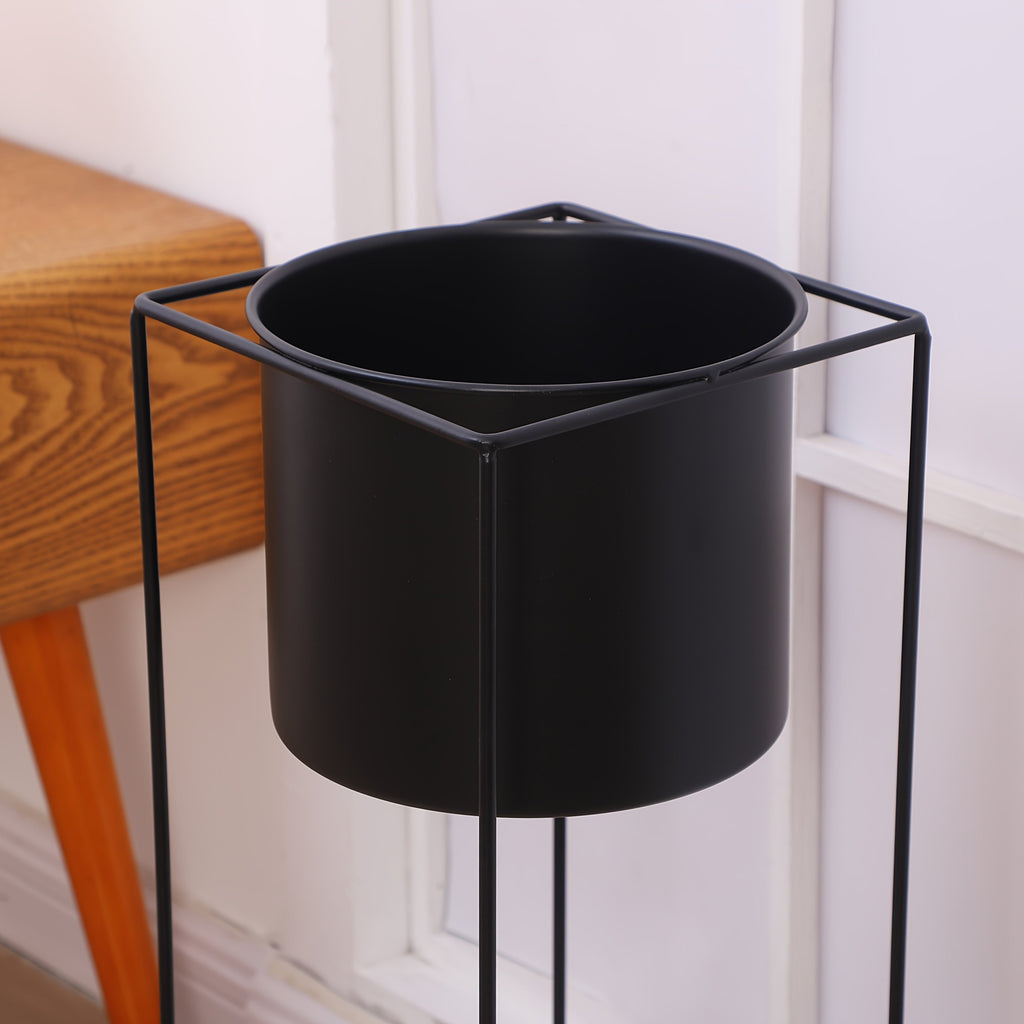 Support à plantes en métal noir | 40 ou 60 cm de hauteur