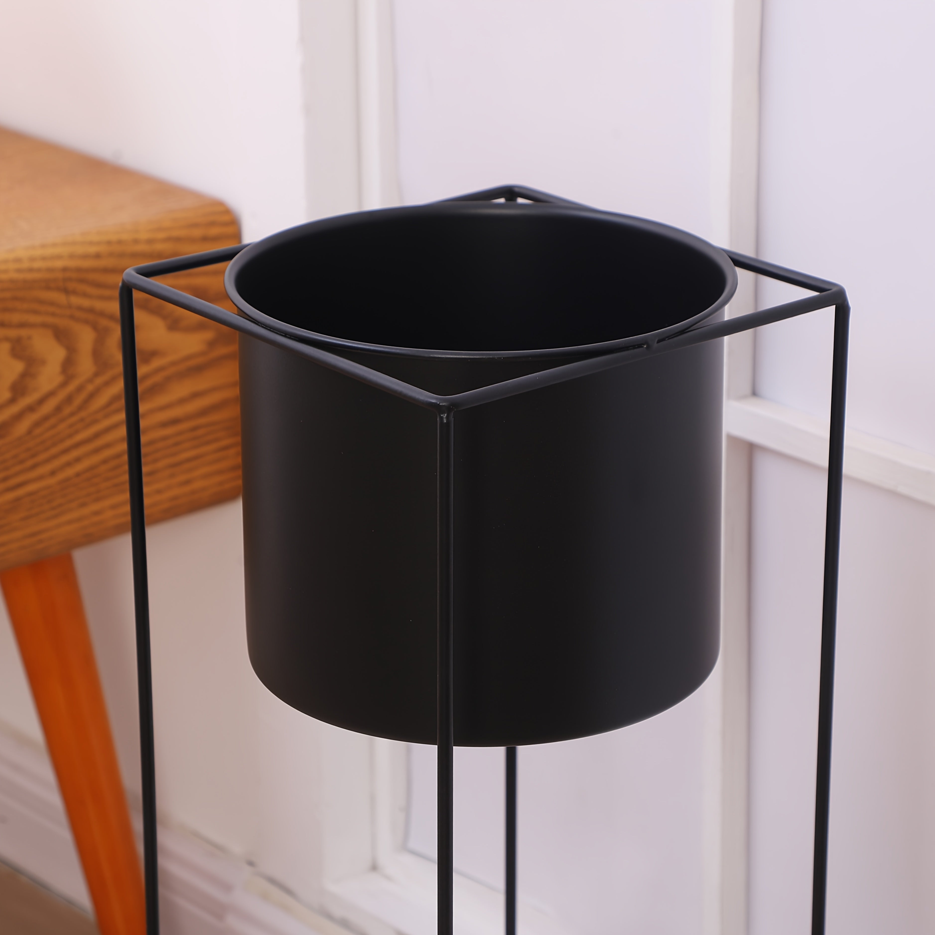 Support à plantes en métal noir | 40 ou 60 cm de hauteur
