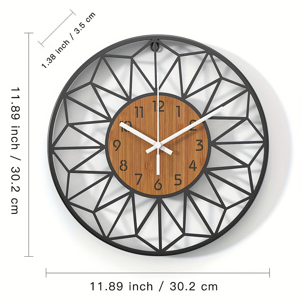 Horloge murale moderne | Cadran effet bois, 3 tailles