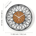 Horloge murale moderne | Cadran effet bois, 3 tailles
