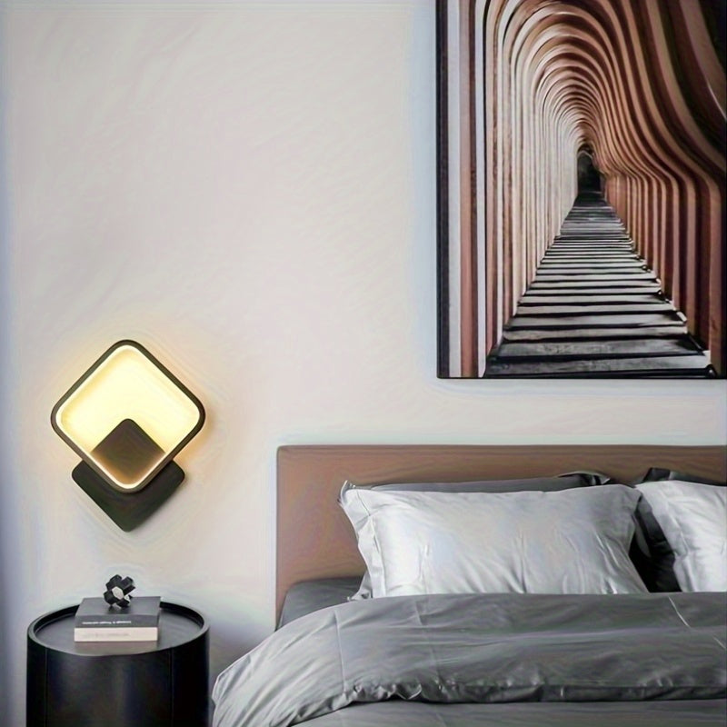 Applique murale LED carrée 25 × 29 cm | 14 W, 3 teintes