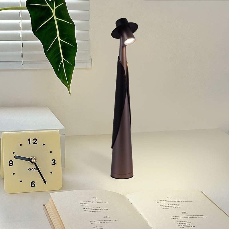 Lampe de bureau LED chapeau | Rechargeable et tactile
