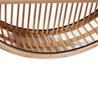 Étagère murale ronde en bambou | Ø 50 cm, 2 niveaux