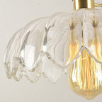 Suspension fleur vintage | Verre coloré et laiton, Ø 25 cm