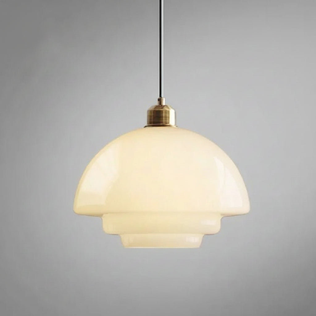 Suspension en verre blanc | Mid-century, 3 formes