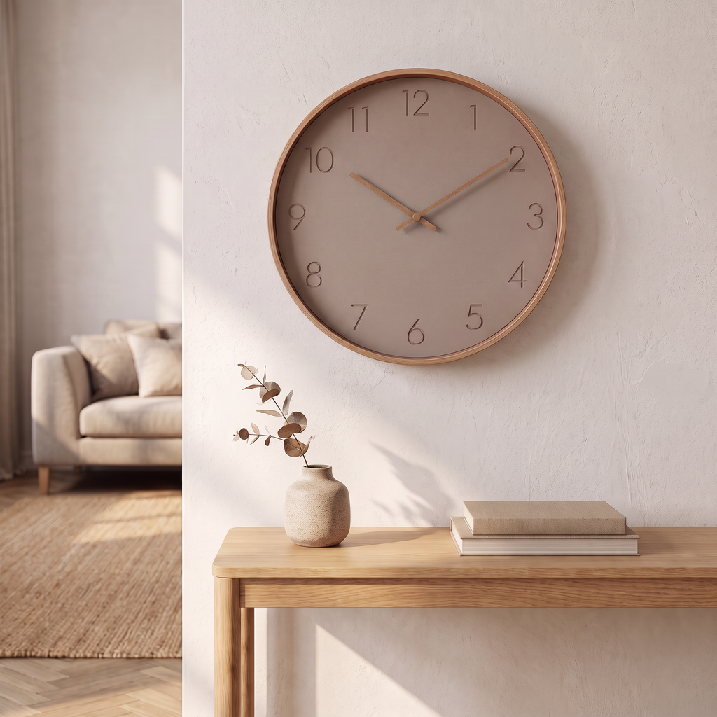 Horloge murale Nork grise, Ø 29 cm, style scandinave