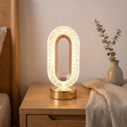 Stellora, veilleuse LED cristal 3D rechargeable, chambre scandinave