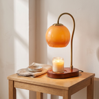 Chauffe-bougie sans flamme réglable, ambiance salon scandinave