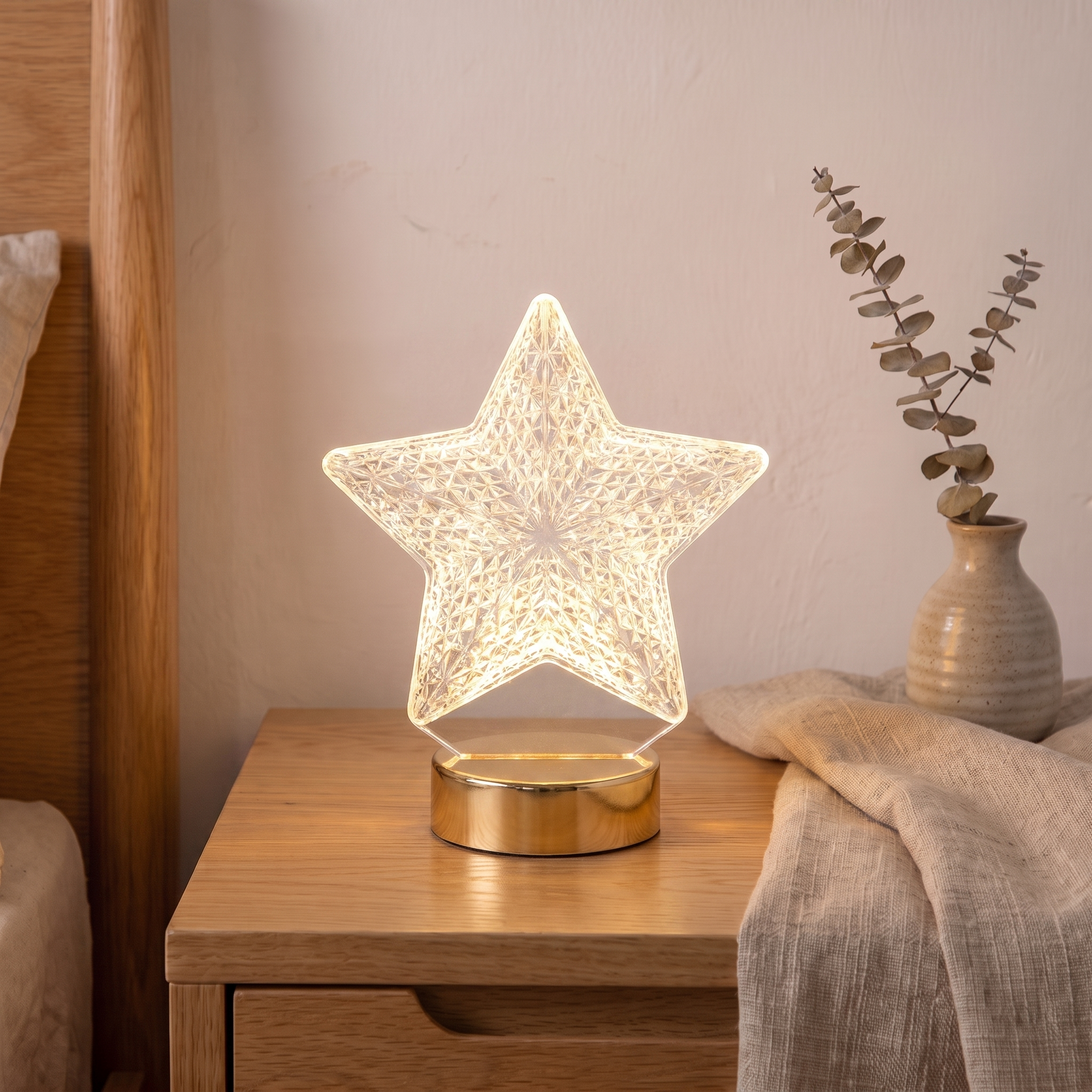 Stellora, veilleuse LED cristal 3D modèle étoile