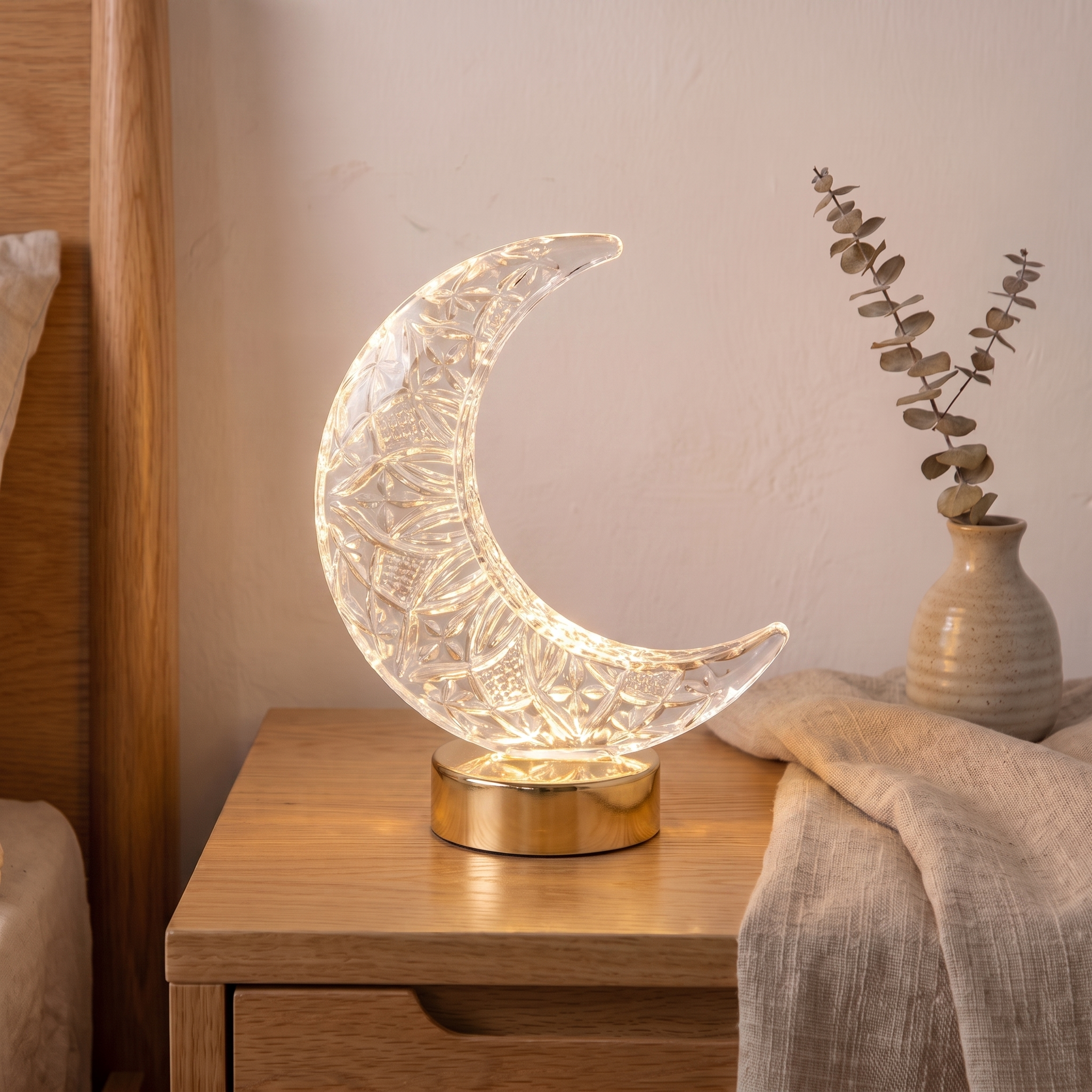 Stellora, veilleuse LED cristal 3D modèle lune