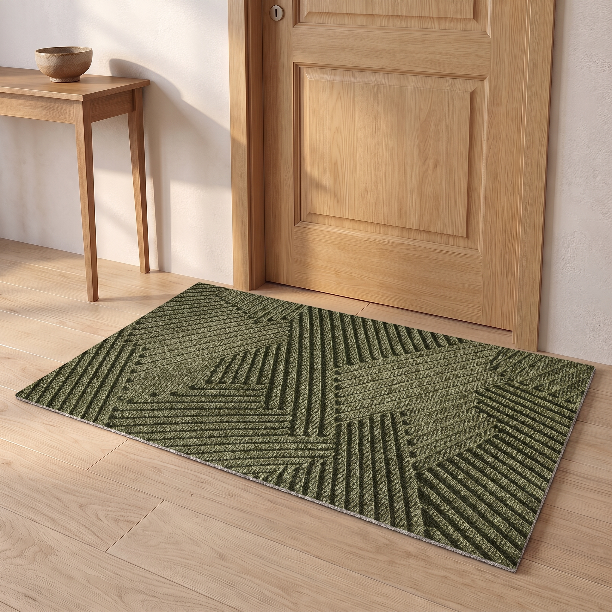 Paillasson antidérapant vert, tapis d’entrée