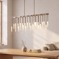 Lustre LED nordique Zenith Glow, coloris gris, salon scandinave