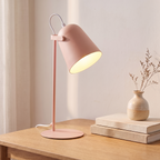 Lampe de bureau LED nordique, rose, bureau scandinave