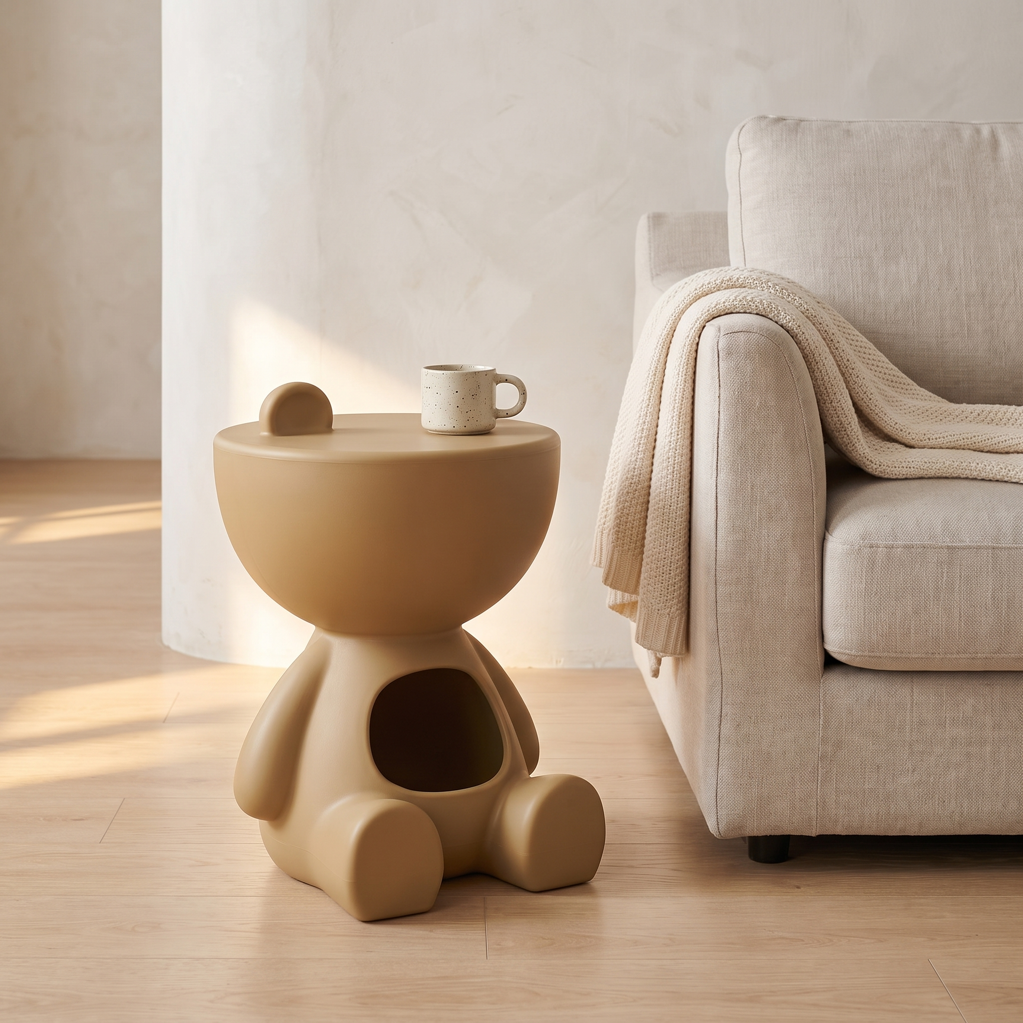Table d'appoint Ourson, salon scandinave
