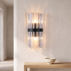 Applique murale en cristal, coloris noir, entrée scandinave