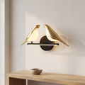 Applique murale oiseaux dorés LED, salon scandinave