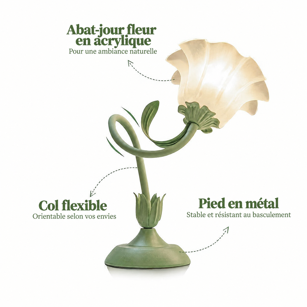Lampe à poser Fleur – caractéristiques