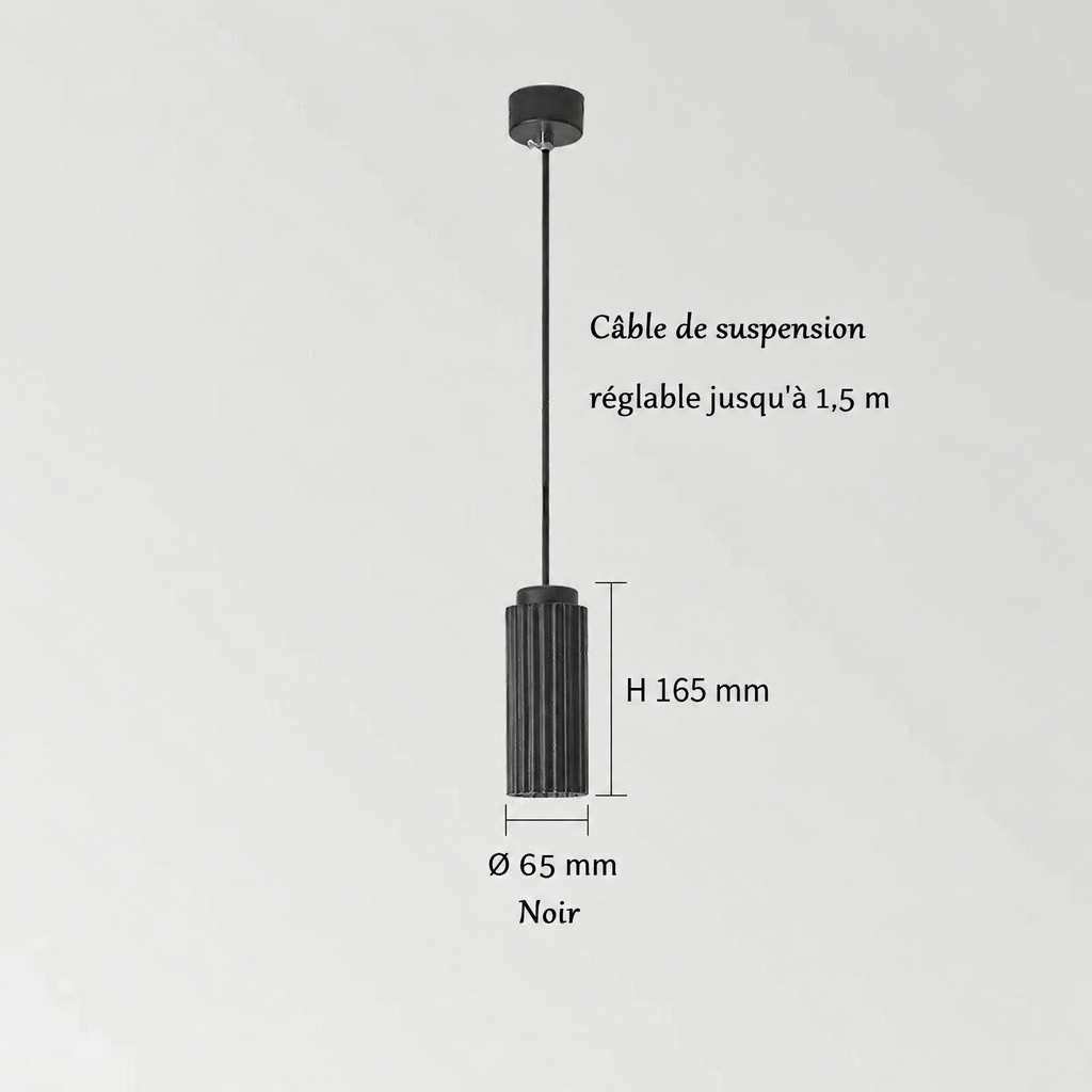 Suspension NordicGlow LED – dimensions et câble réglable jusqu'à 1,5 m