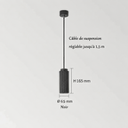 Suspension NordicGlow LED – dimensions et câble réglable jusqu'à 1,5 m