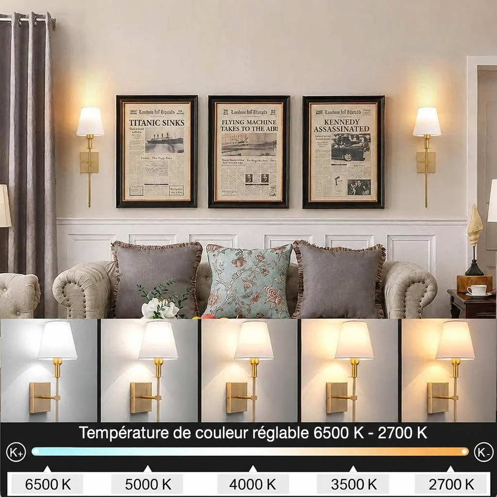 Applique murale sans fil – caractéristiques