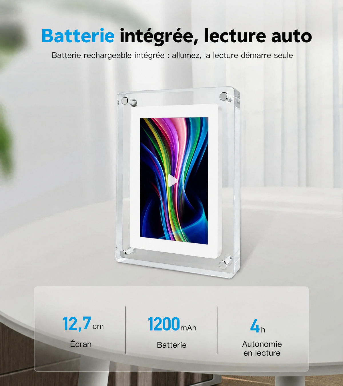 ClearFrame – batterie intégrée 1200 mAh