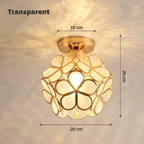 Plafonnier pétales – transparent, dimensions