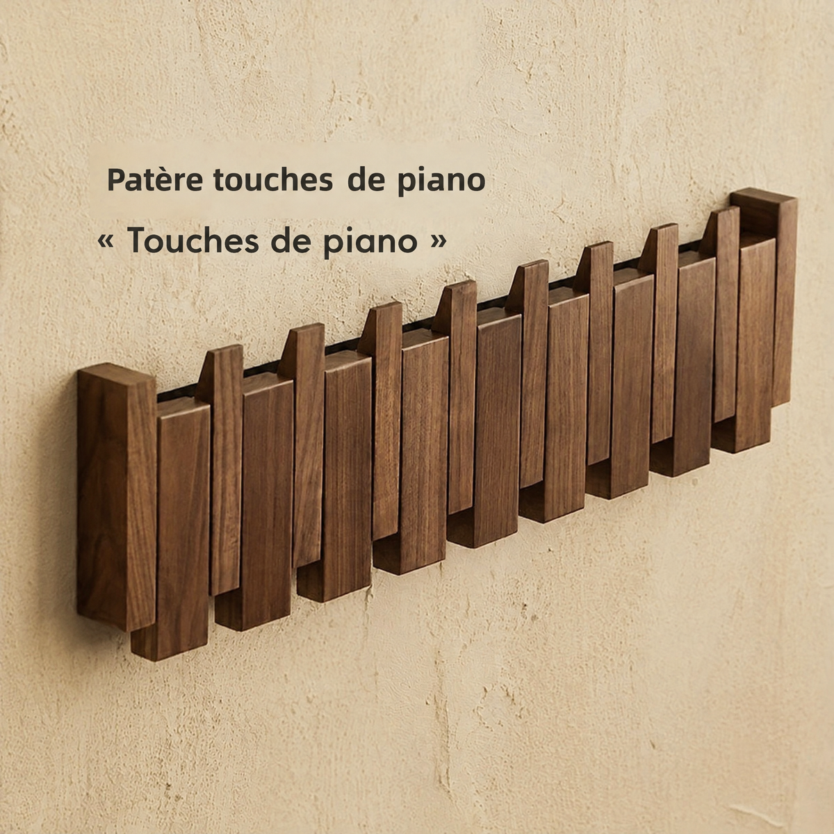 Patère en bois touches de piano