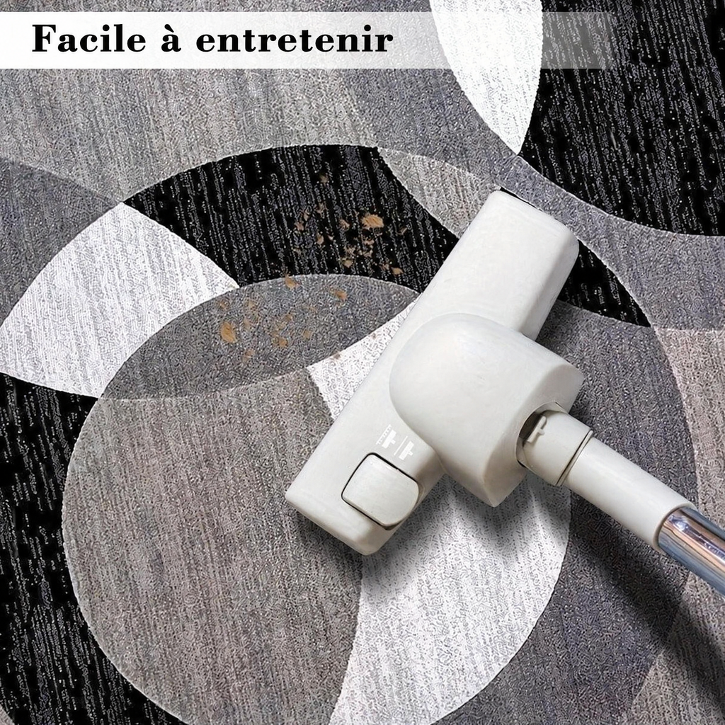 Tapis géométrique Orbit Weave – facile à entretenir