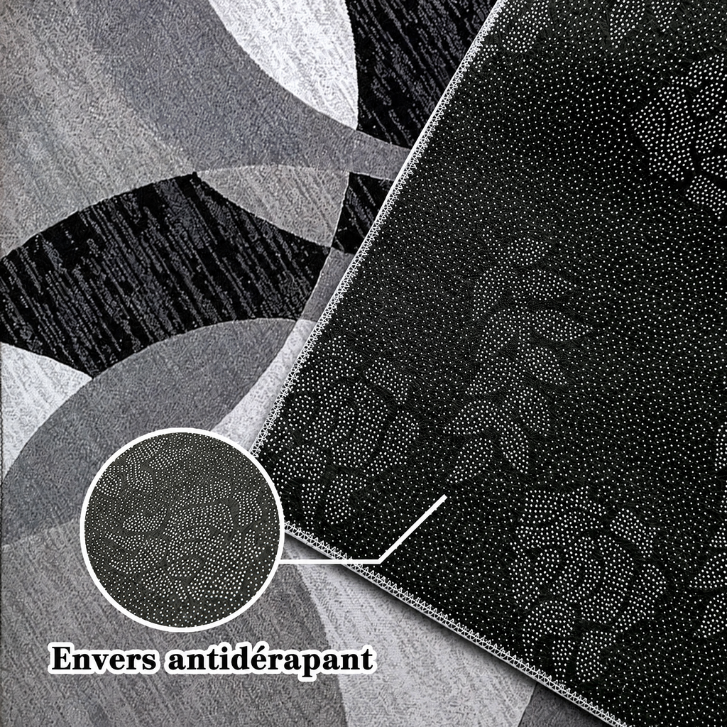 Tapis géométrique Orbit Weave – envers antidérapant