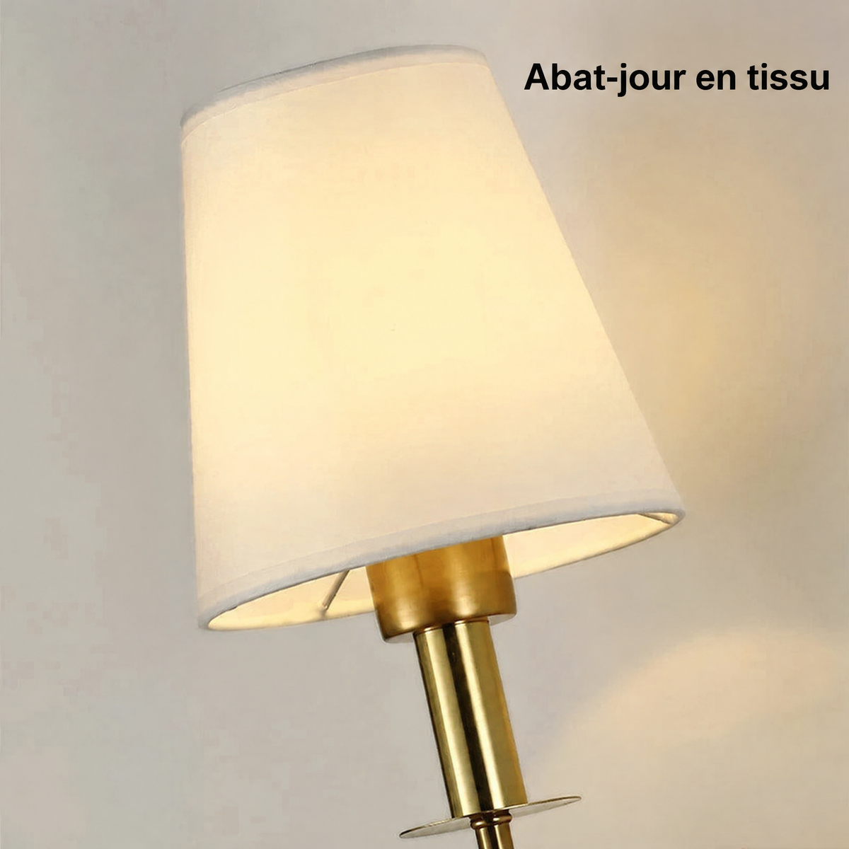Applique murale LED nordique – abat-jour en tissu