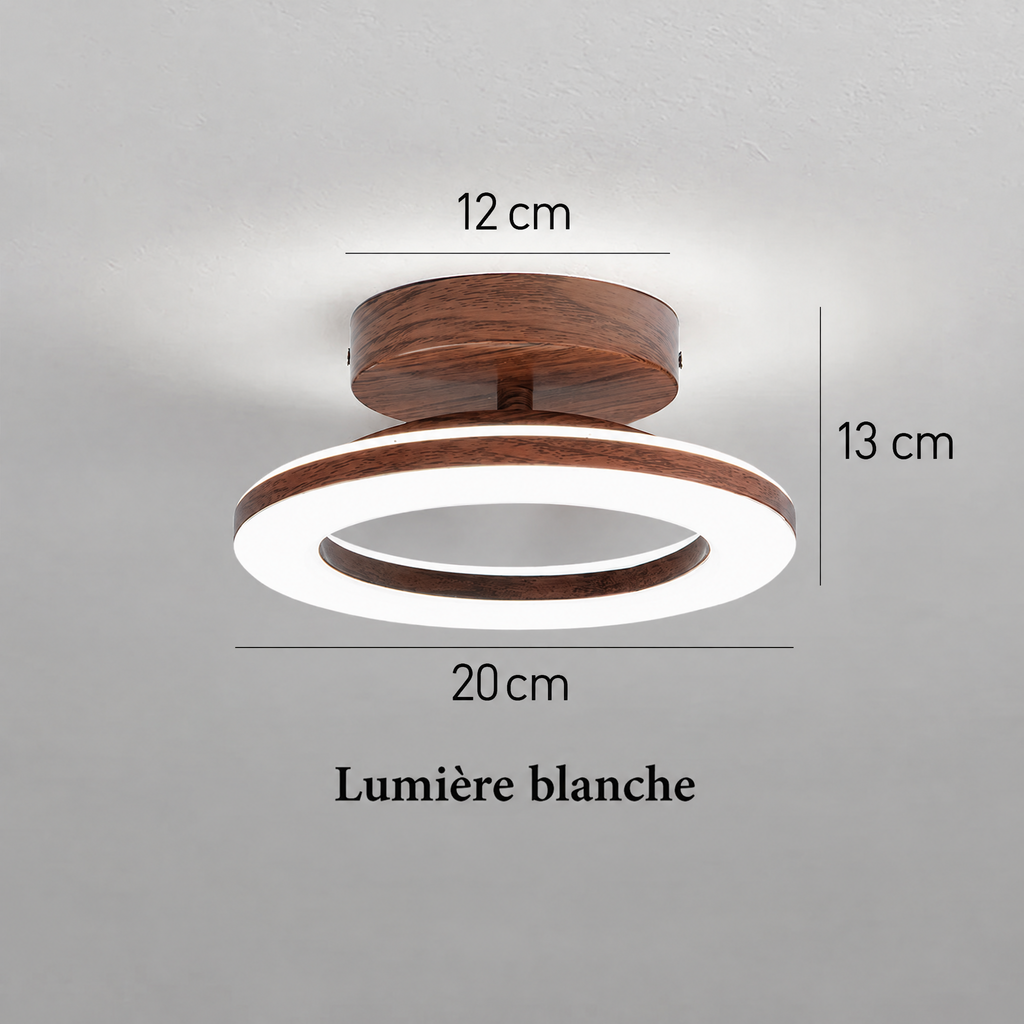 Plafonnier LED rond acrylique 20 cm – lumière blanche