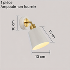 Applique murale métal orientable blanche – dimensions