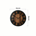 Horloge murale en bois vintage – 35,6 cm