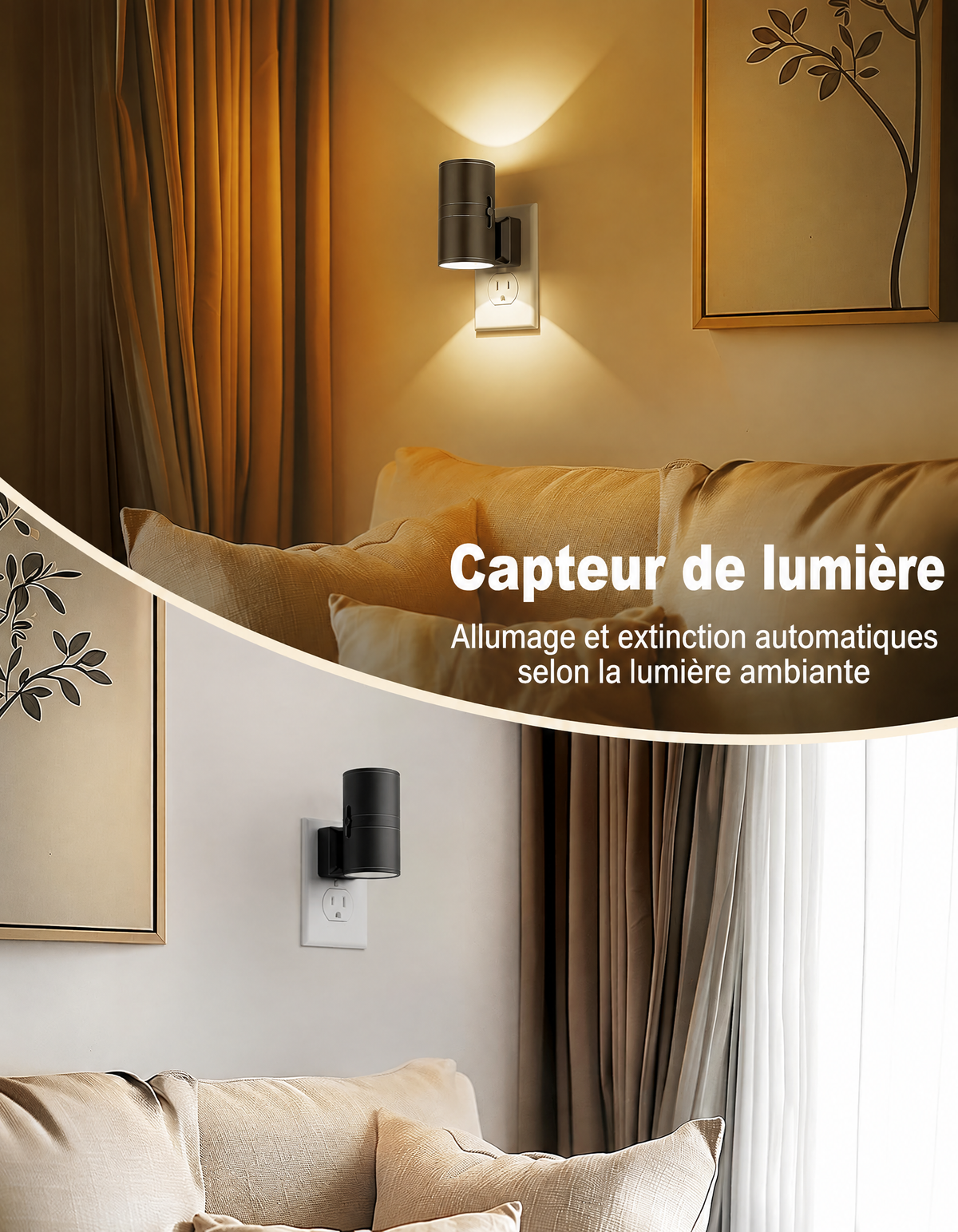 Veilleuse LED NightNova – capteur de lumière