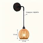 Applique bohème en rotin tressé – longueur réglable