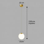 Suspension Luna globe en verre – dimensions