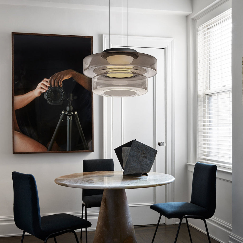 Suspension en verre Bauhaus | 3 diamètres, 3 teintes