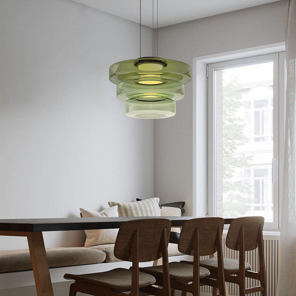 Suspension en verre Bauhaus | 3 diamètres, 3 teintes