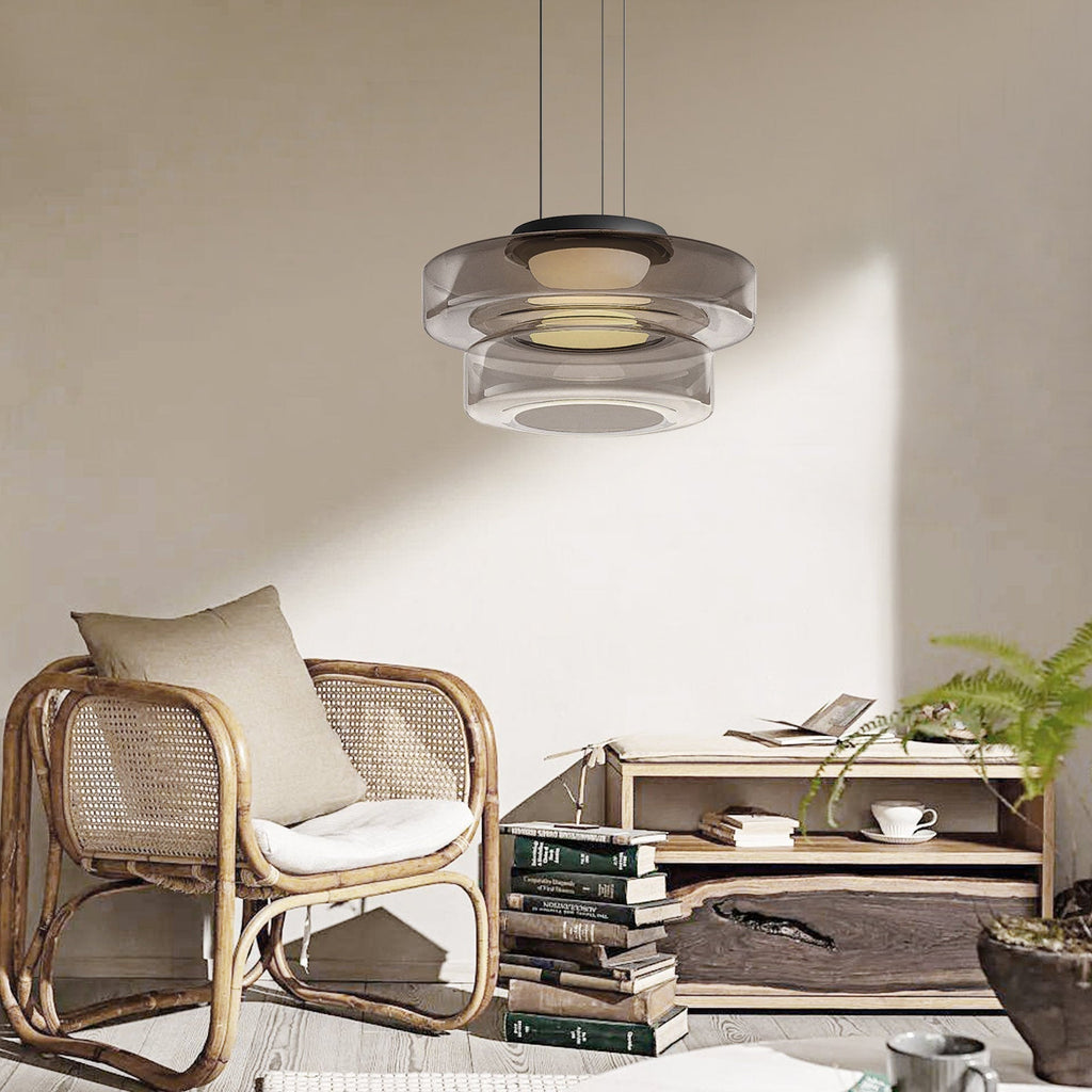 Suspension en verre Bauhaus | 3 diamètres, 3 teintes