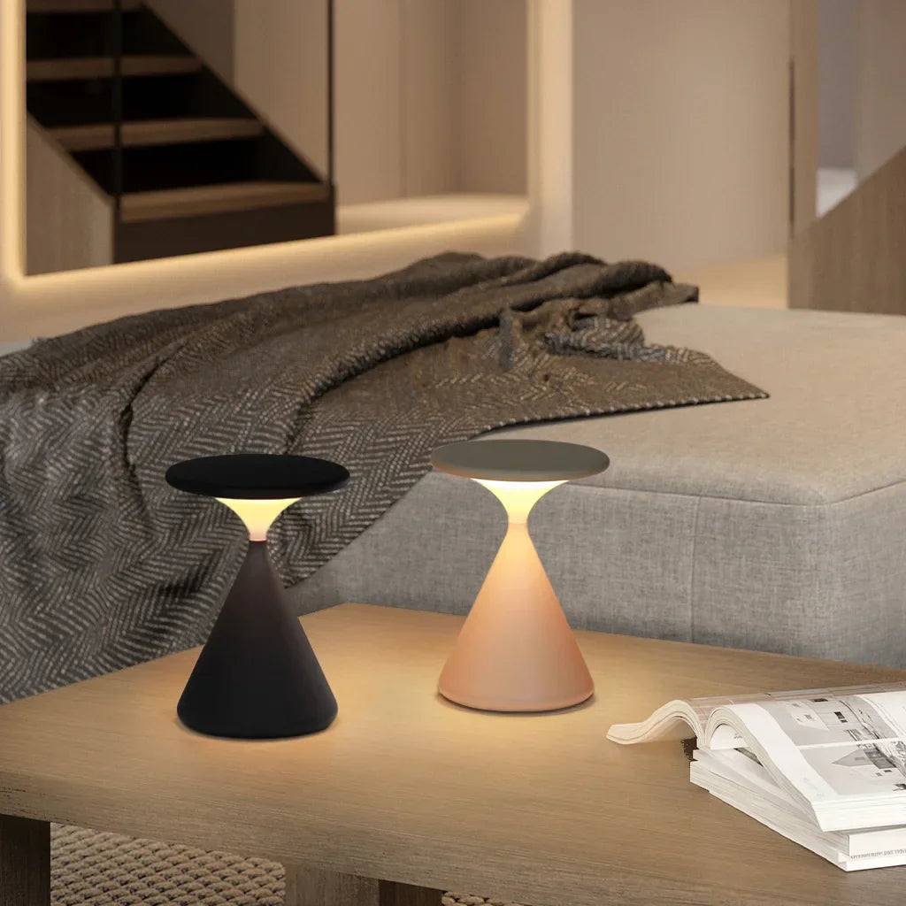 Lampe à poser Aurora sans fil | Sablier tactile, 8 h
