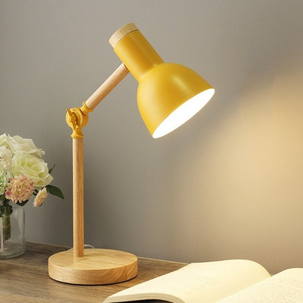 Lampe de bureau LED en bois nordique | 5 W, bras orientable