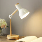 Lampe de bureau LED en bois nordique | 5 W, bras orientable