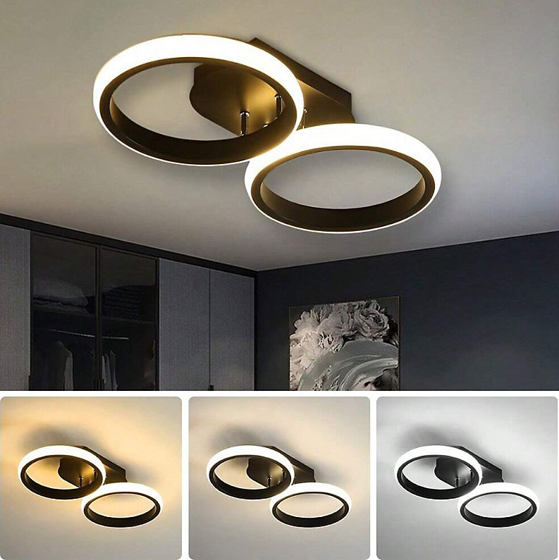 Plafonnier LED à anneaux | Design contemporain épuré